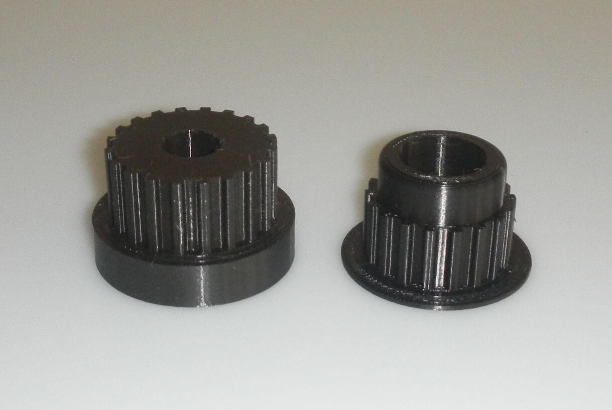 Craftsman 4" Belt 6" Disk Sander Upper & Lower Timing Drive Belt Pully Cog Set