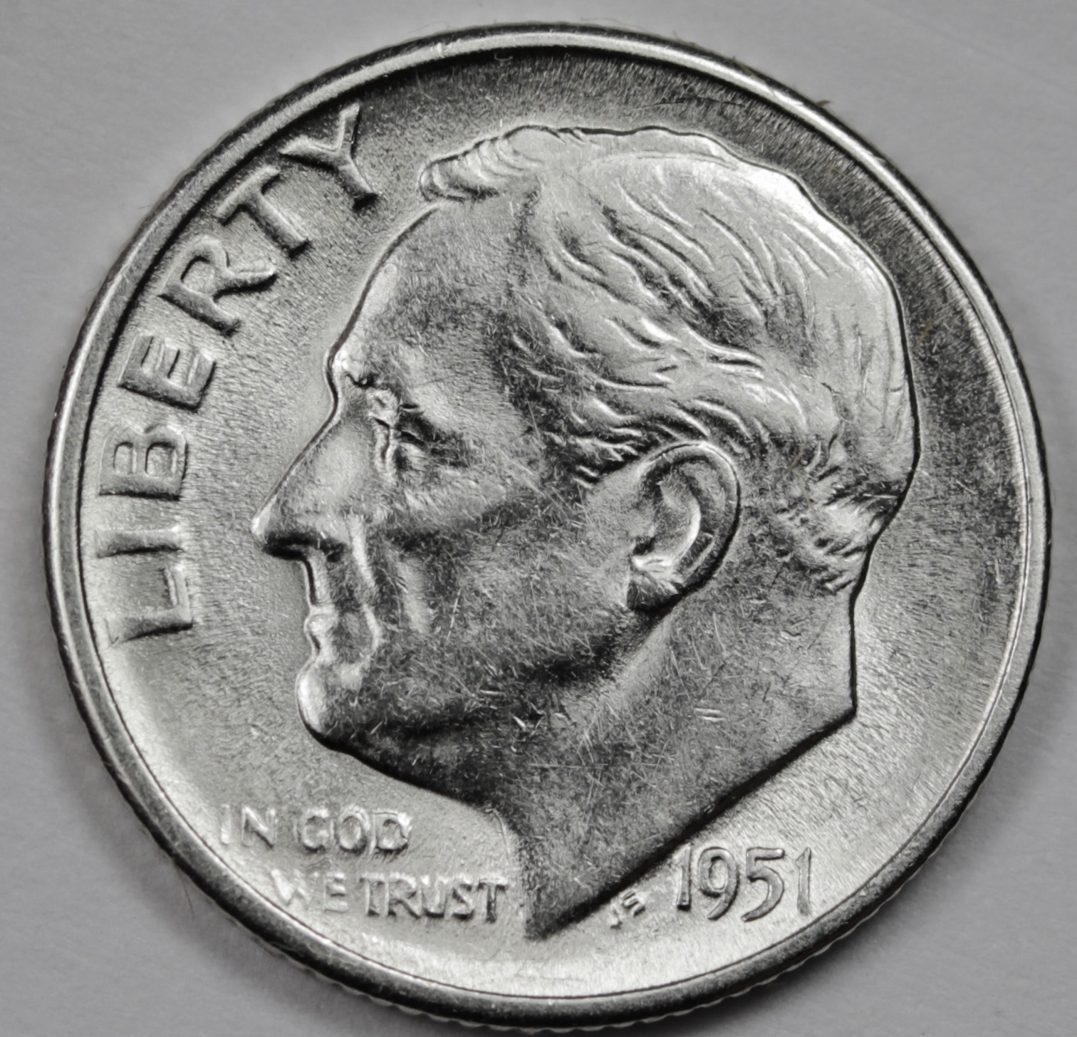 1951-s Roosevelt Dime.  High Grade.   (Inventory E)