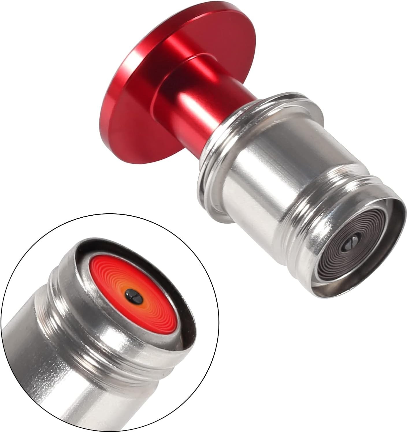 Universal Electric Car Cigarette Lighter in Red - Easy to Use Anodized Button