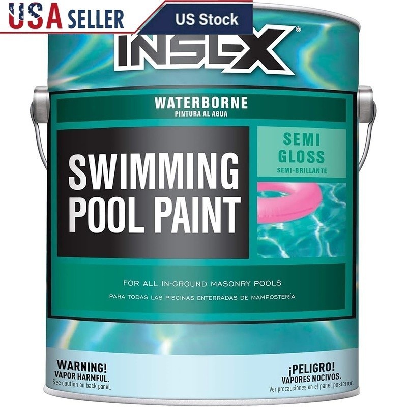 Quick Dry Waterborne Acrylic Pool Paint Low VOC Fresh & Saltwater Pools New