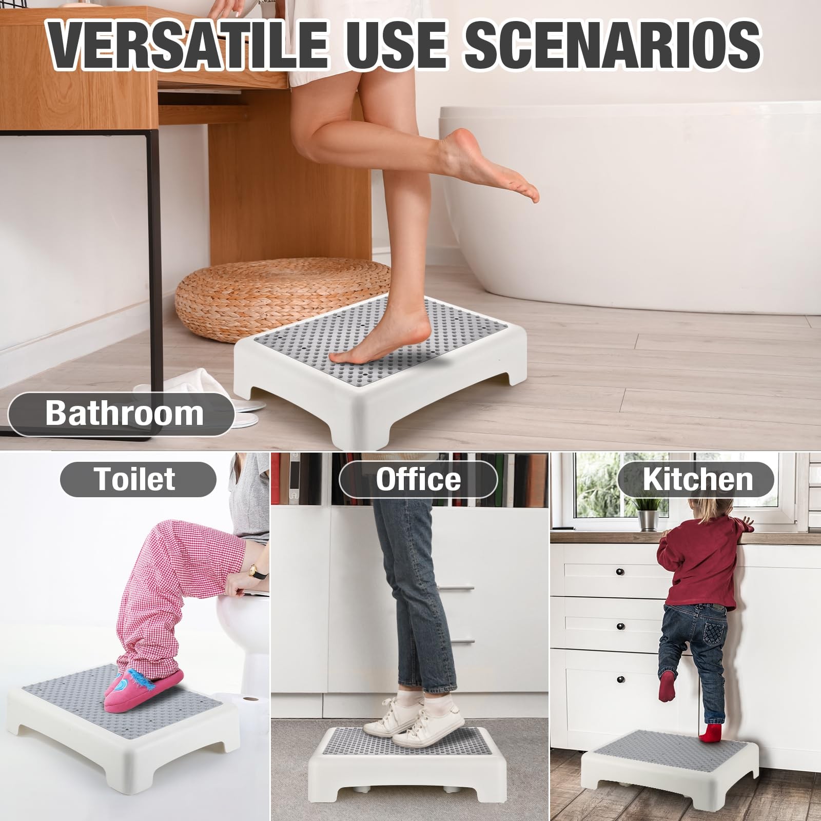 Mobility Step Stool, Non-Slip Step Platform Indoor and Outdoor, Portable Step