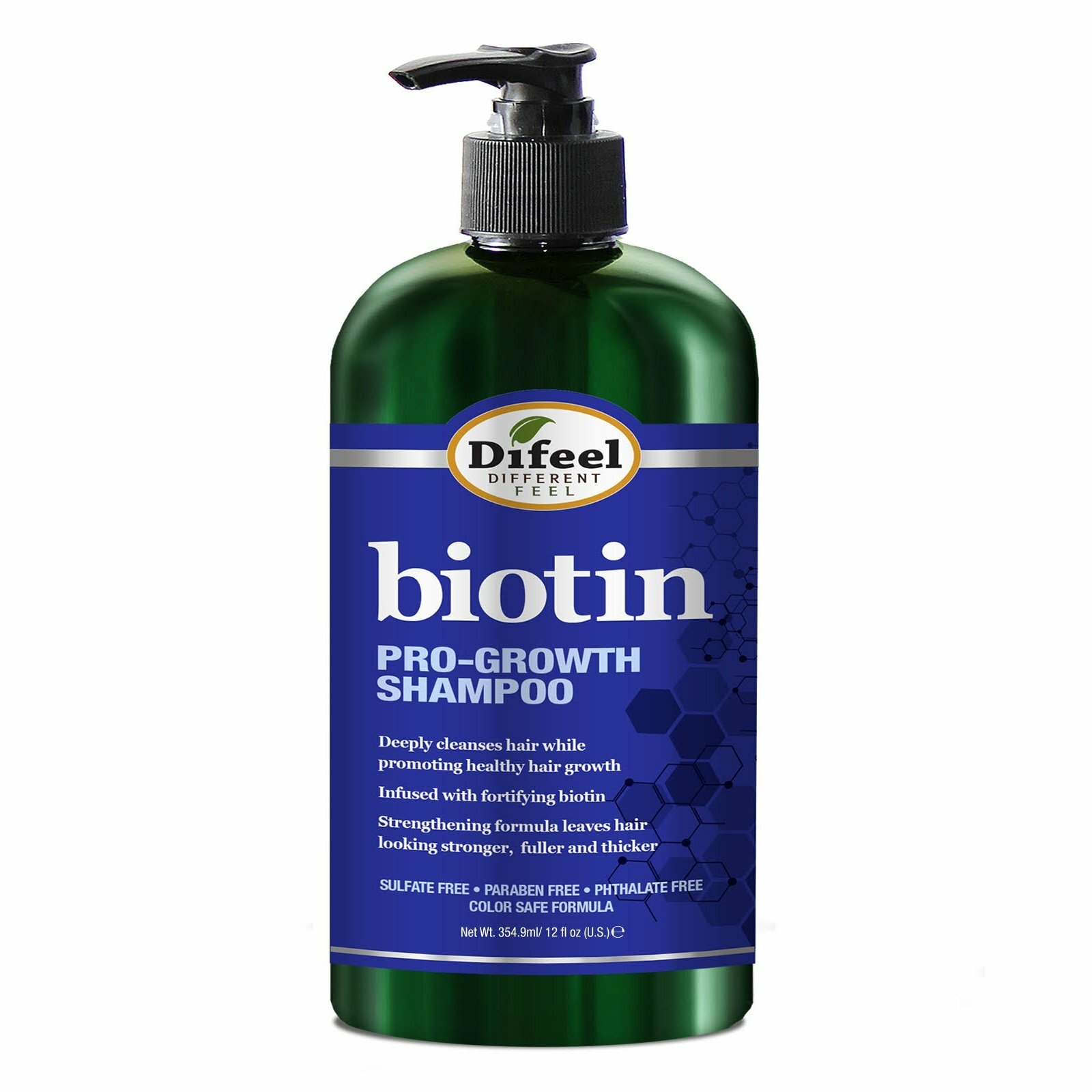 Difeel Pro-Growth Biotin Shampoo 12 oz. (VALUE PACK OF 2)