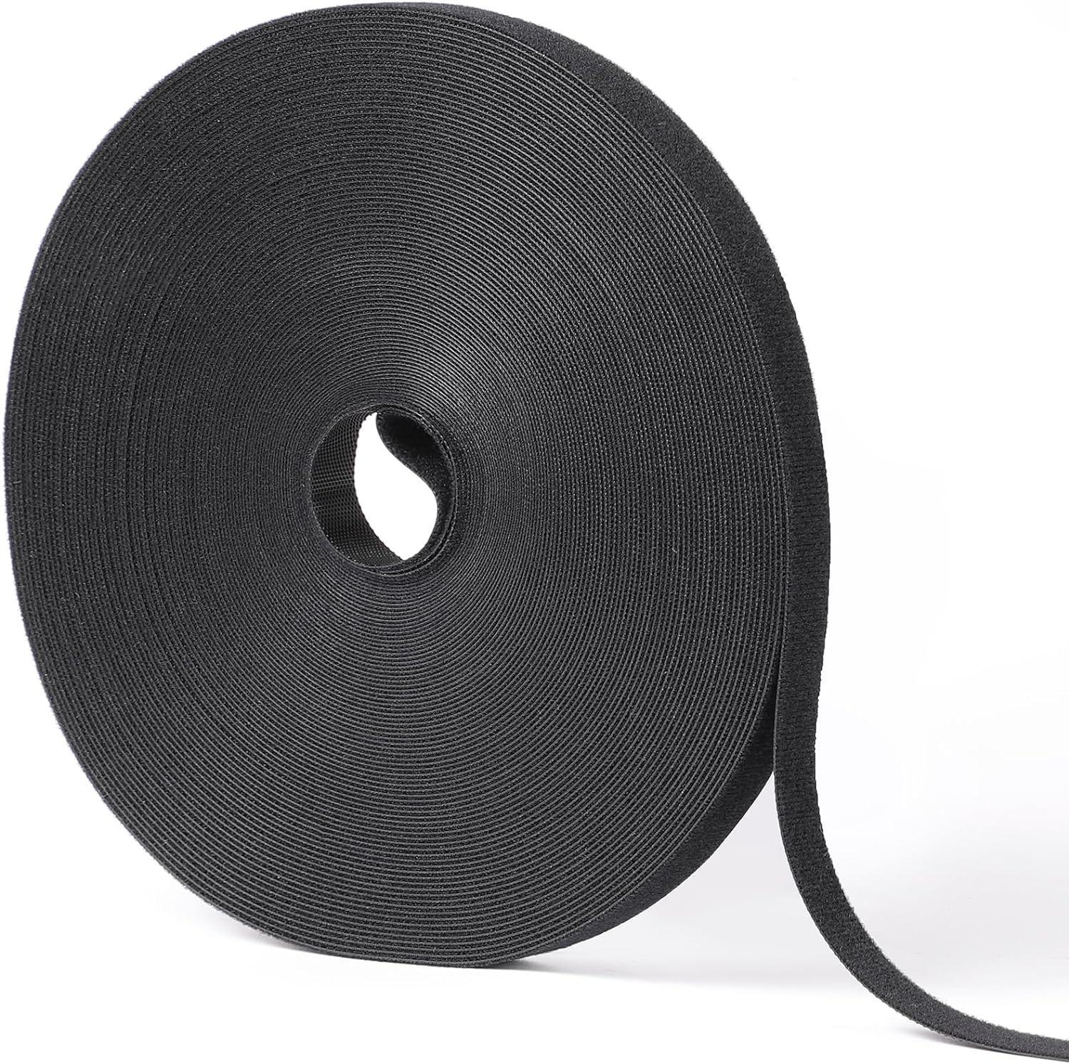 1/2" X 100' Double-sided Hook and Loop Roll for Versatile Fastening Solutions