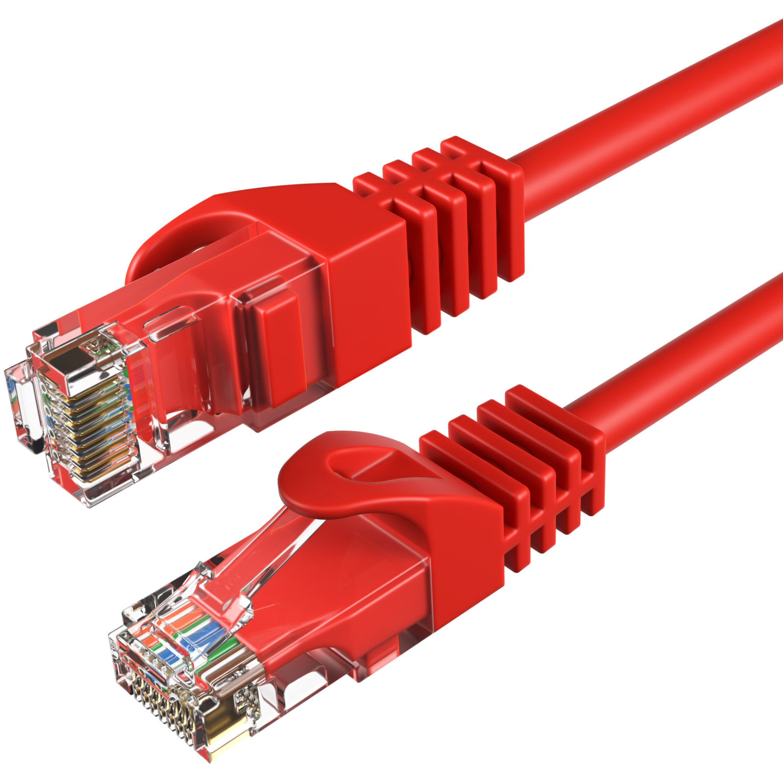 3-Pack - CAT6 Ethernet Cable LAN Network RJ45 Patch Cord 3FT-200FT, Red Lot
