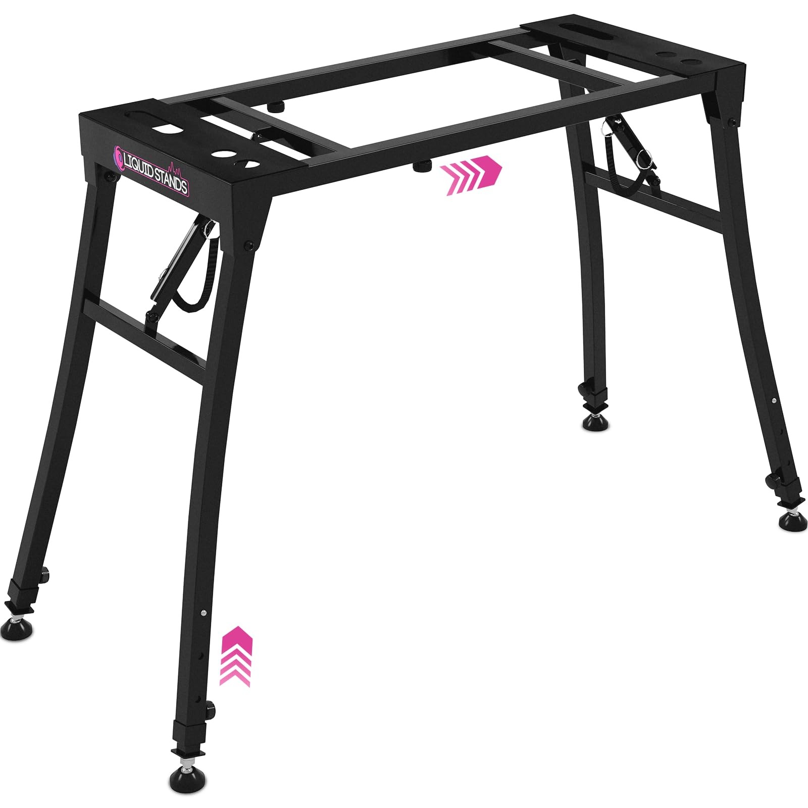 Liquid Stands Collapsible Piano Keyboard Stand - Adjustable and Black