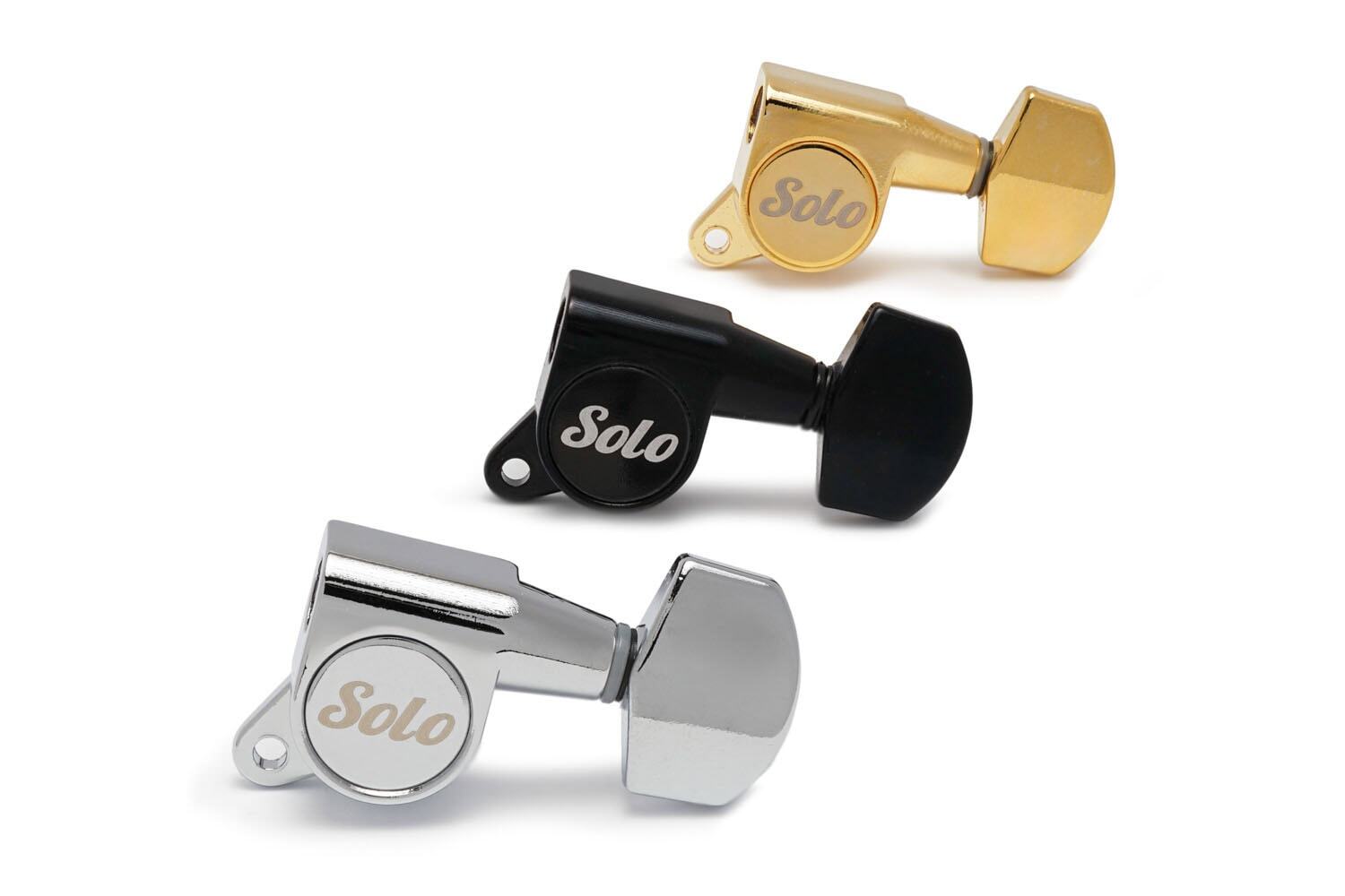 Solo Pro Guitar Modern Machine Heads Set of 6 Inline