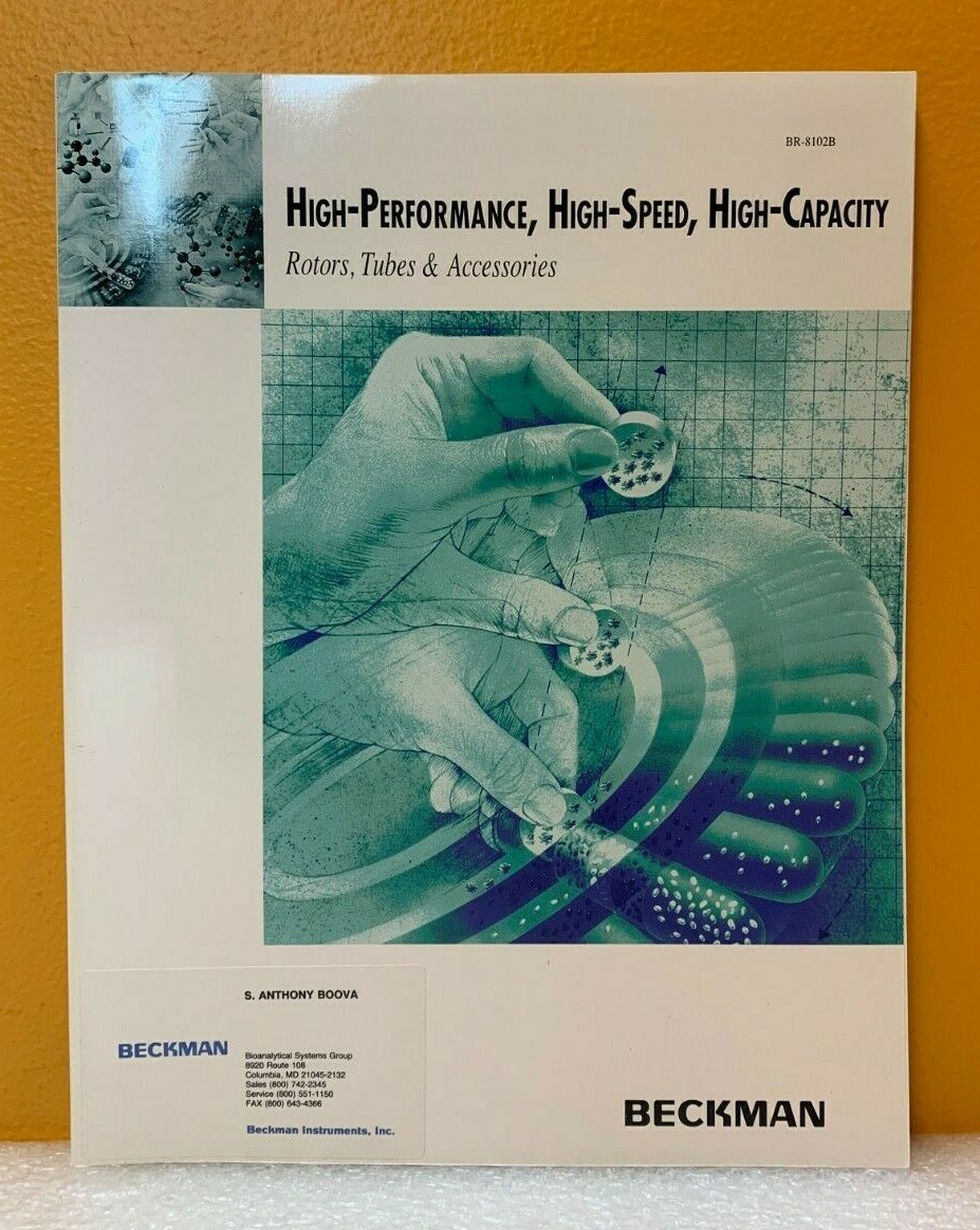 Beckman 1997 High Performance, High Speed, High Capacity Catalog.