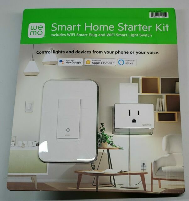 Wemo Smart Home Starter Kit Smart Plug and Switch Controlled By Google Assistant