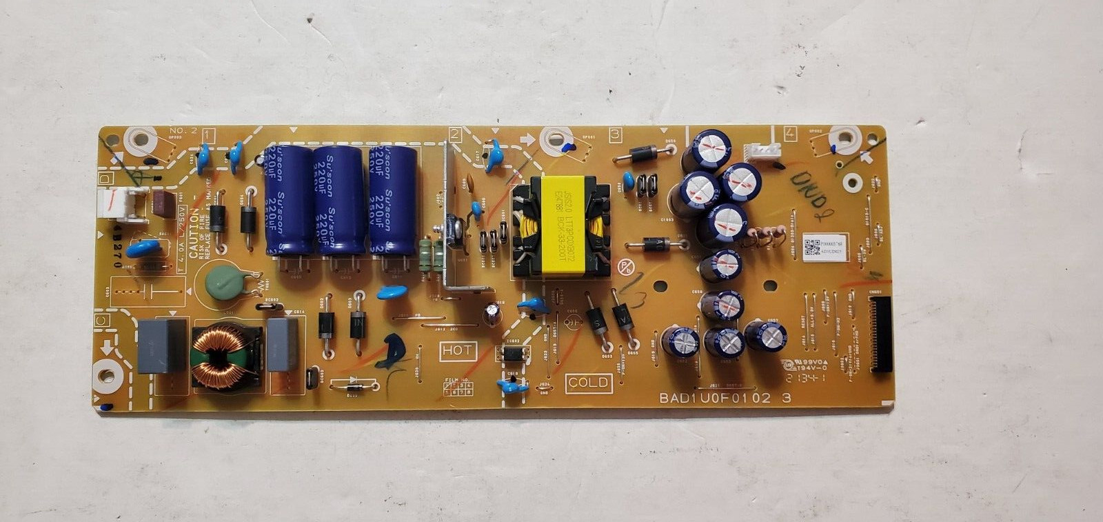PHILIPS 50PFL4756/F7 POWER SUPPLY BOARD BAD1U0F0102 3