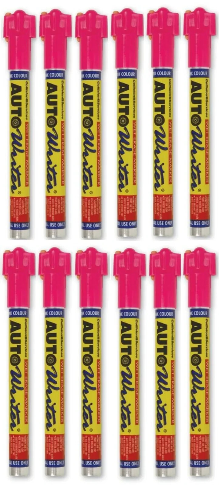 AUTOWRITER Auto Writer PENS MARKERS PINK (37002) - 12 Pen - FREE 2-DAY SHIP