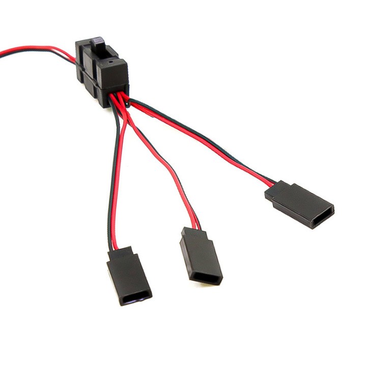 3-Way LED Light Switch Y Wire Cable Replace For 1/10 SCX10 TRX-4 RC Crawler Car