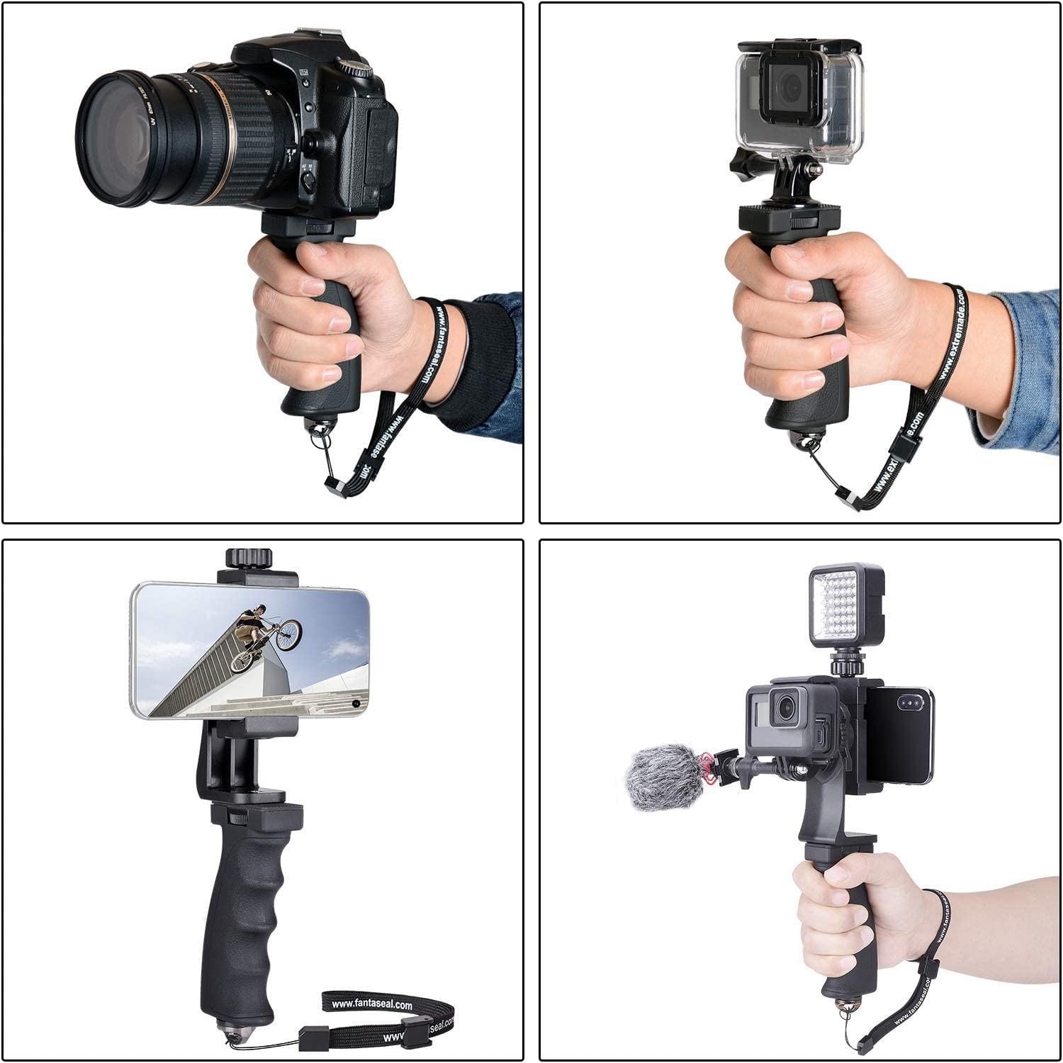 2in1 Ergonomic Portable Action Camera+Smartphone SYN Hand Grip Black