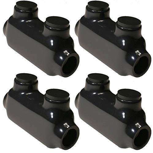 (Pack of 4) Morris Products Black Insulated in-Line Splice Connector – 2-14 Wire