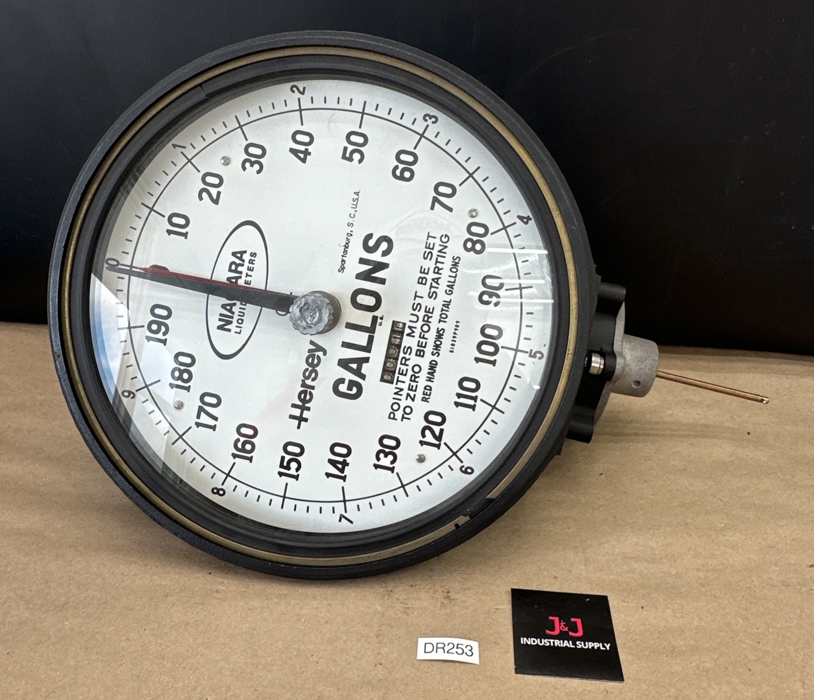 Hersey Measurement / Niagara Liquid Meters 10” 0-200Gal Oil Flow Gauge 9602895