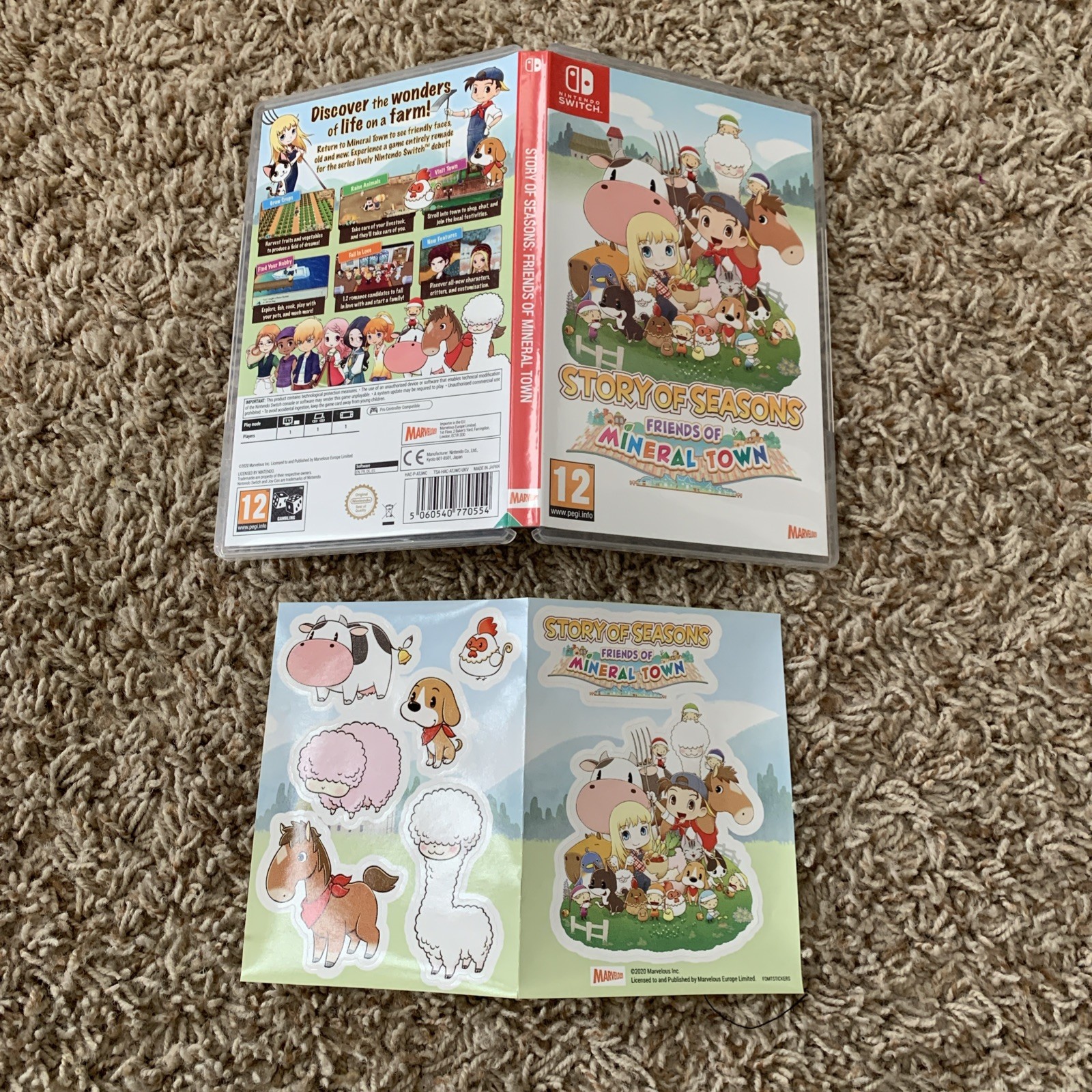 Empty Case ONLY! REGION FREE Story Of Seasons Friends Of Mineral Town Switch
