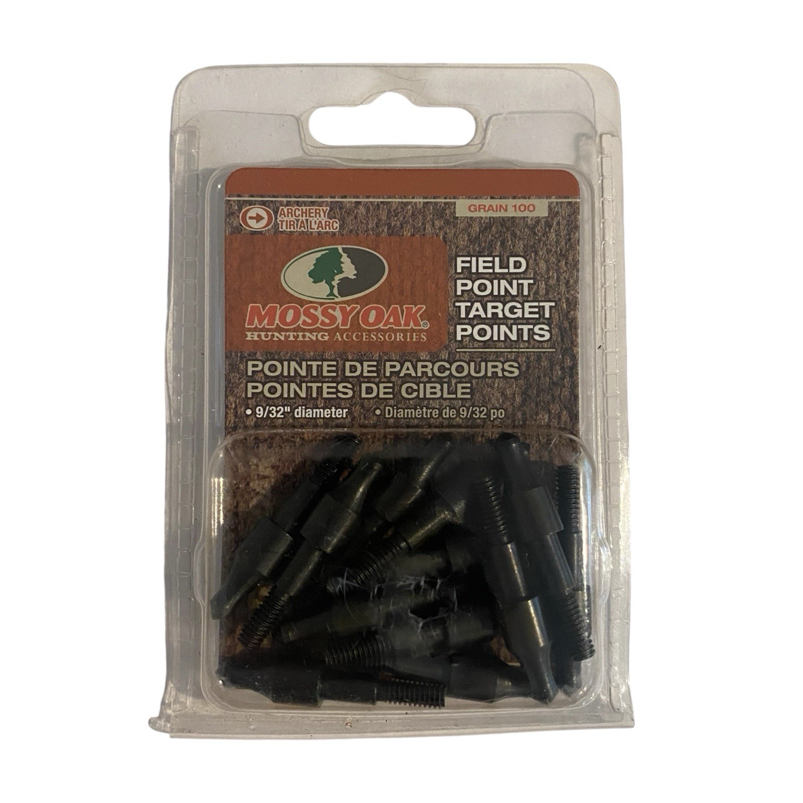 Mossy Oak Field Point 9/32" Archery Target Points 100 Grain 12-Pack (New)