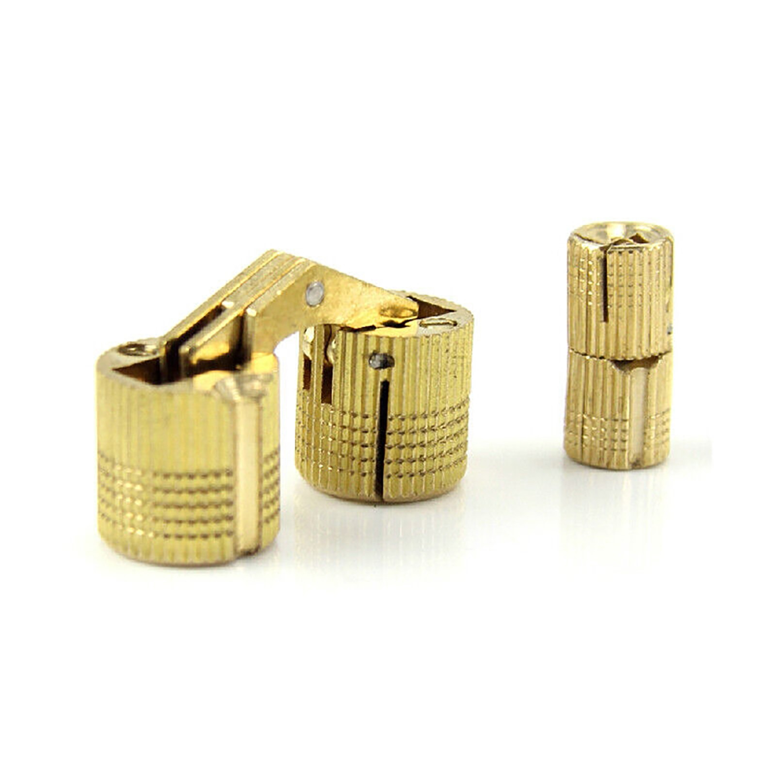 4Pcs 180° Open Angle 12mm Copper Invisible Hidden Hinges For Concealed Worktop