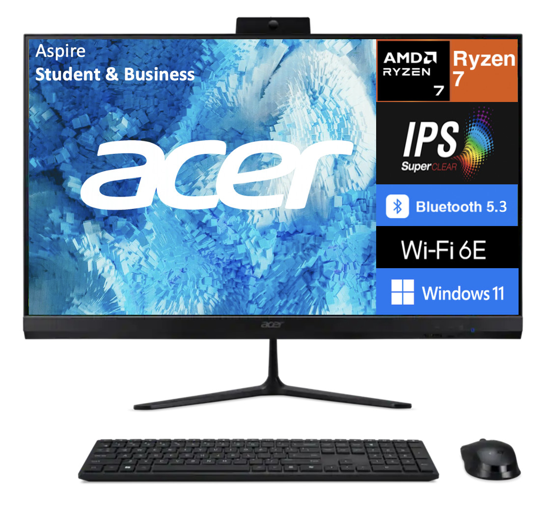 Acer Aspire 27" 1920x1080 AMD Ryzen 7 5825U 32GB RAM 1TB SSD Windows 11 Pro