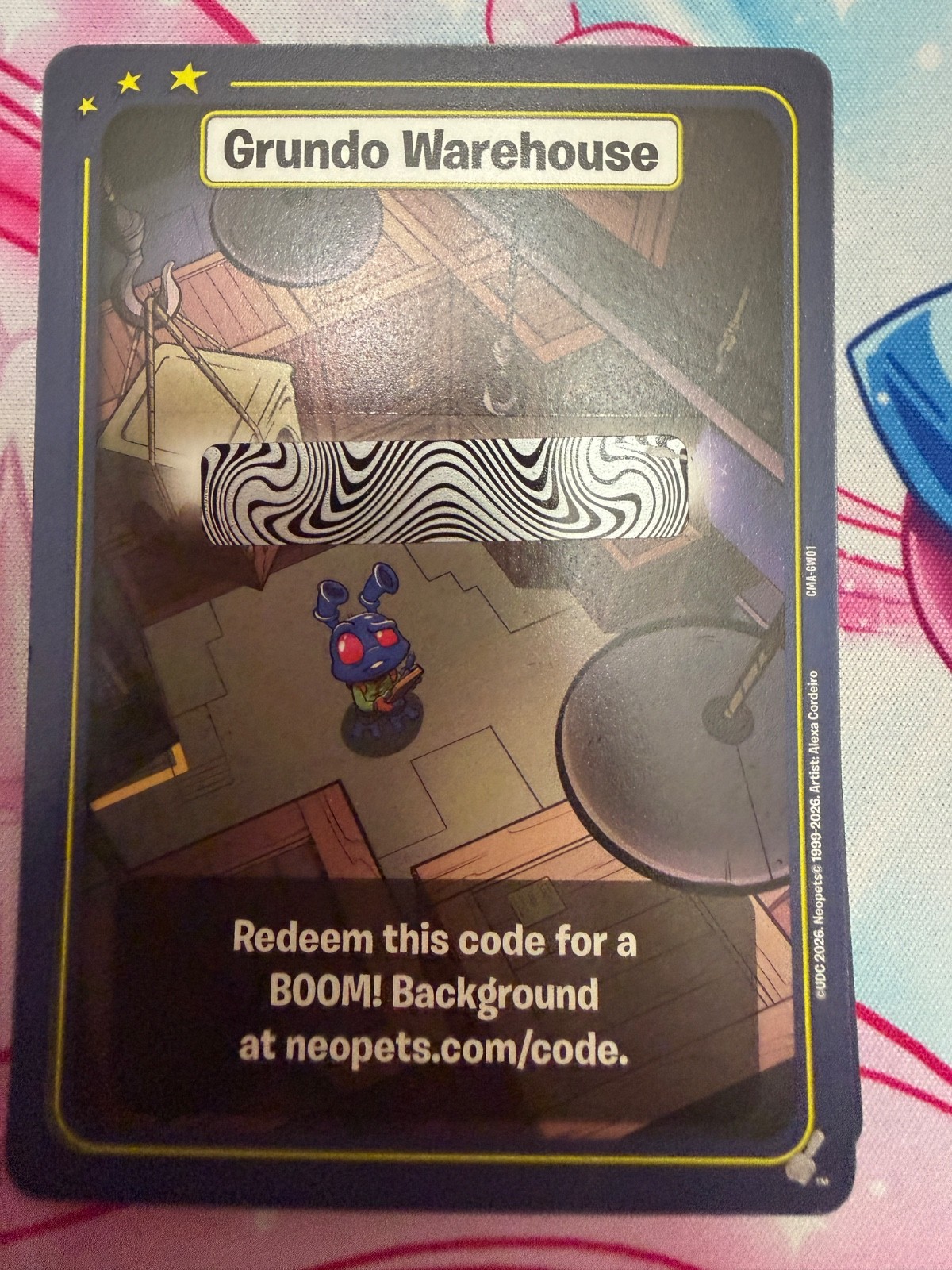 Neopets TCG Grundo's Warehouse CODE - BOOM! Background