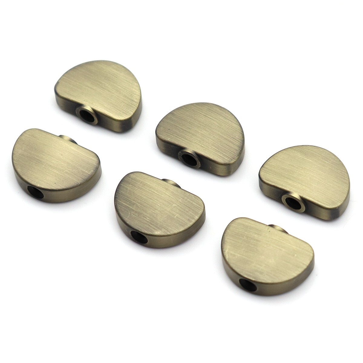 6x Metal Semicircle Guitar Tuning Pegs Buttons Tuners Machine Head Cap Bronze