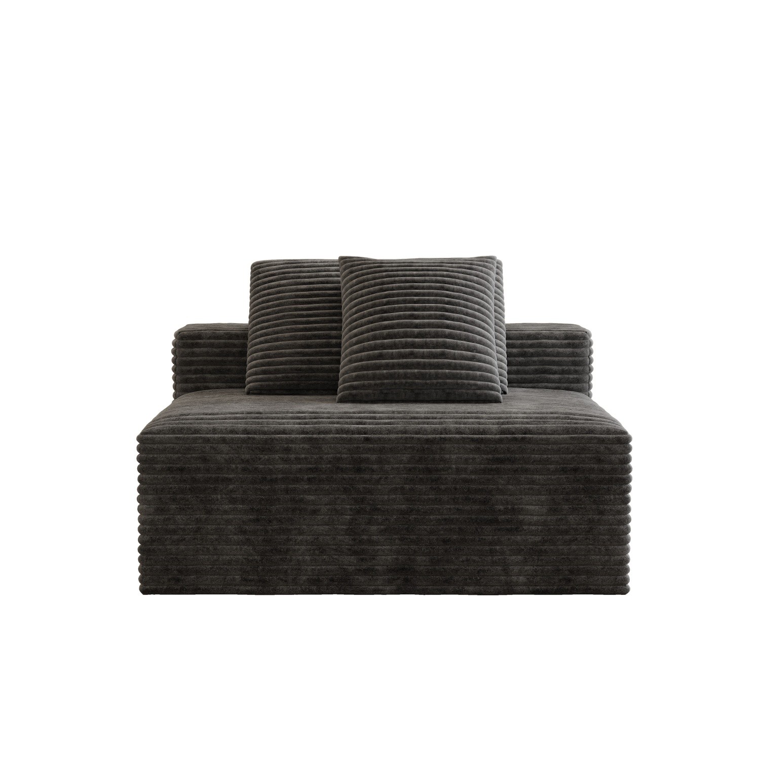 Small Space 2 Seater Corduroy Couch No Assembly High-Density Foam Floor Sofa