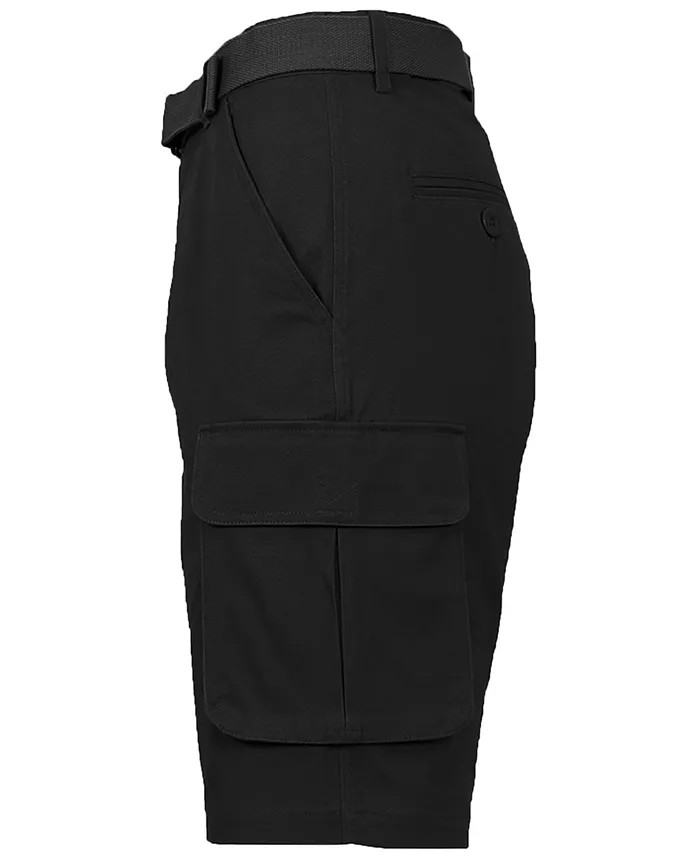 BLU ROCK MEN'S FLEX STRETCH CARGO SHORTS - 38 - BLACK