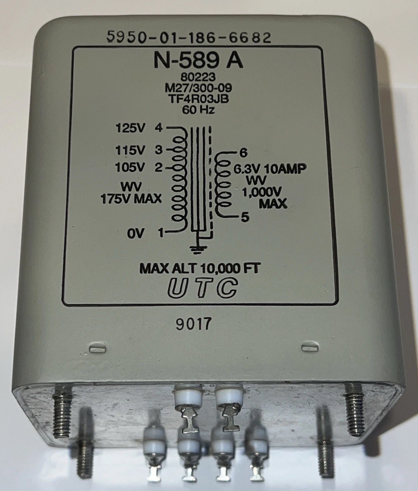 UTC N-589A is a hermetically sealed military-grade power transformer  Brand New