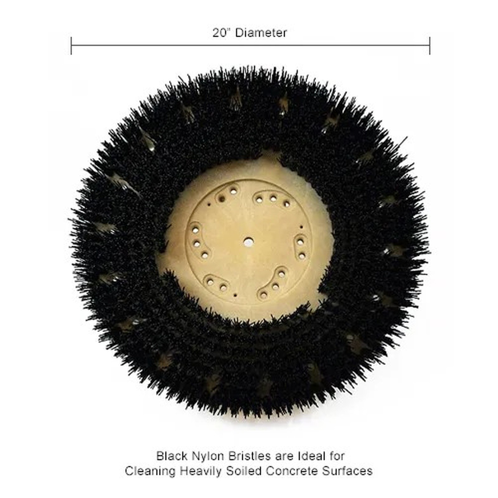 Global Industrial? 20" 50/80 Grit Scrub Brush for Concrete, Black