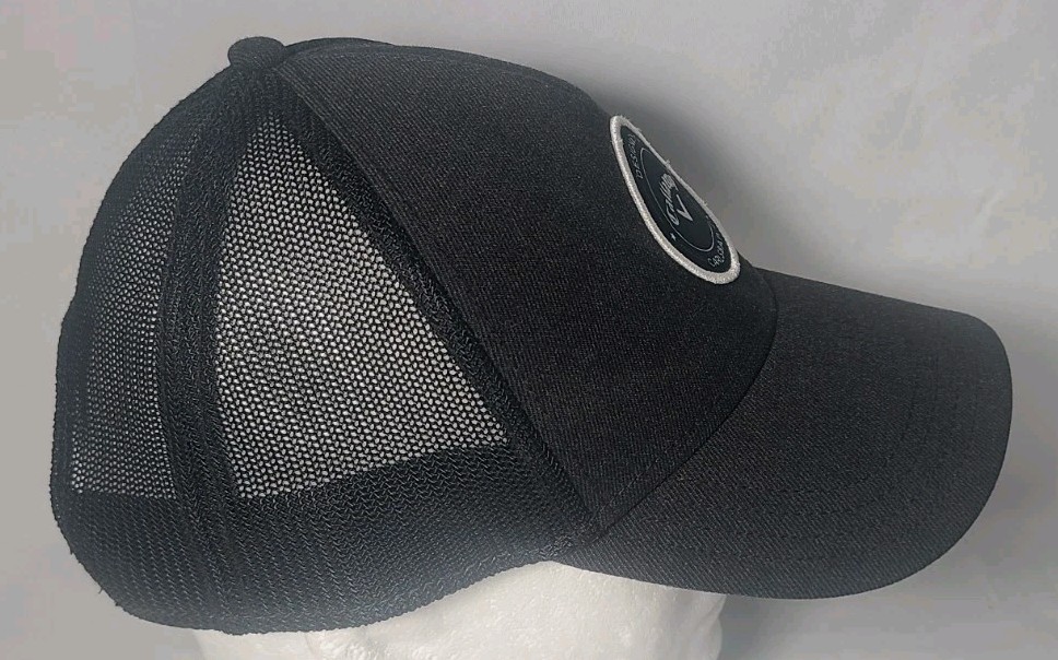 Callaway Golf "Designed in Carlsbad CA" Black Adjustable Snapback Hat Cap Used