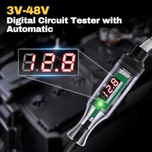 Automotive Test Light - 3V-48V Digital Fuse Tester - Automatic