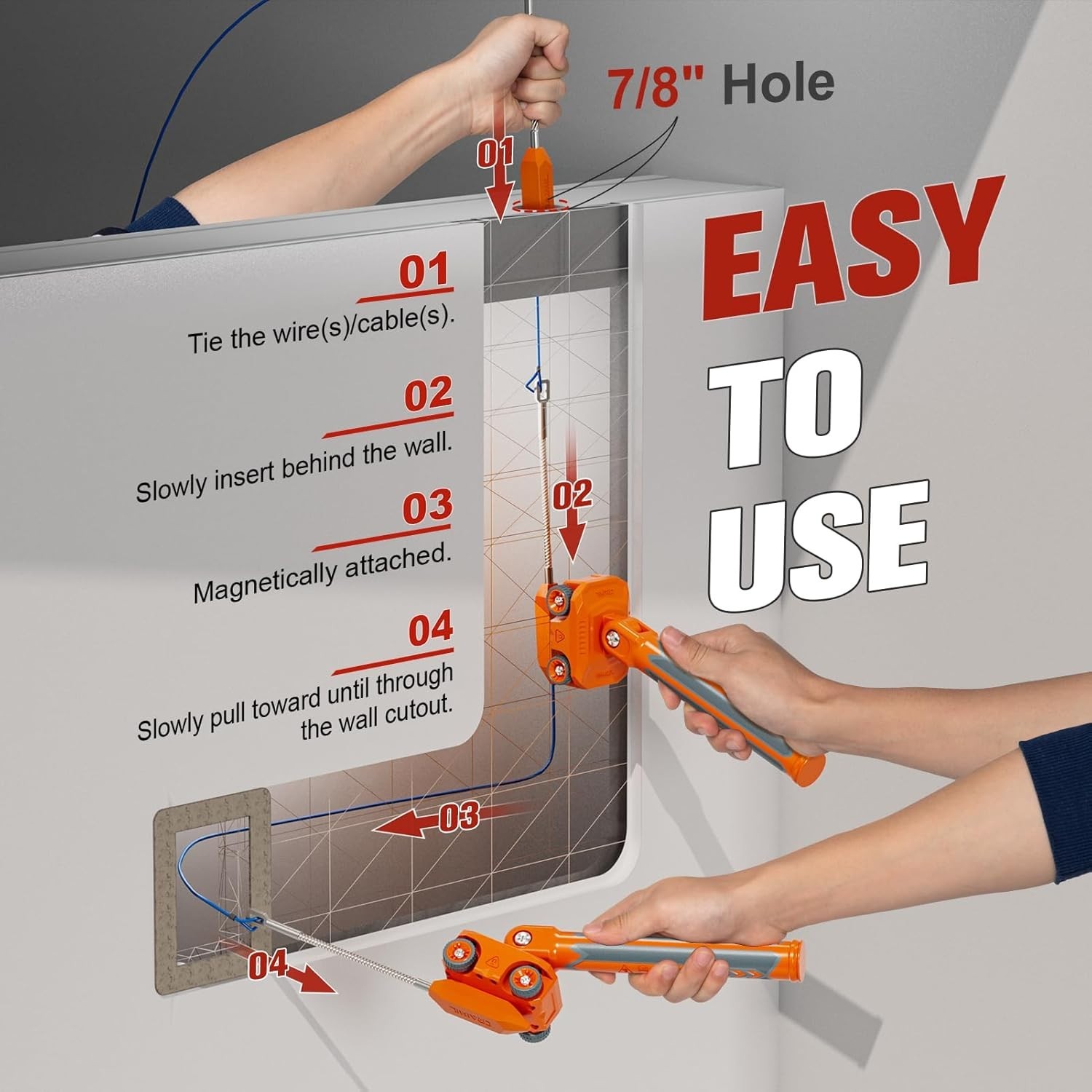 Magnetic Wire Puller for Easy Cable Fishing