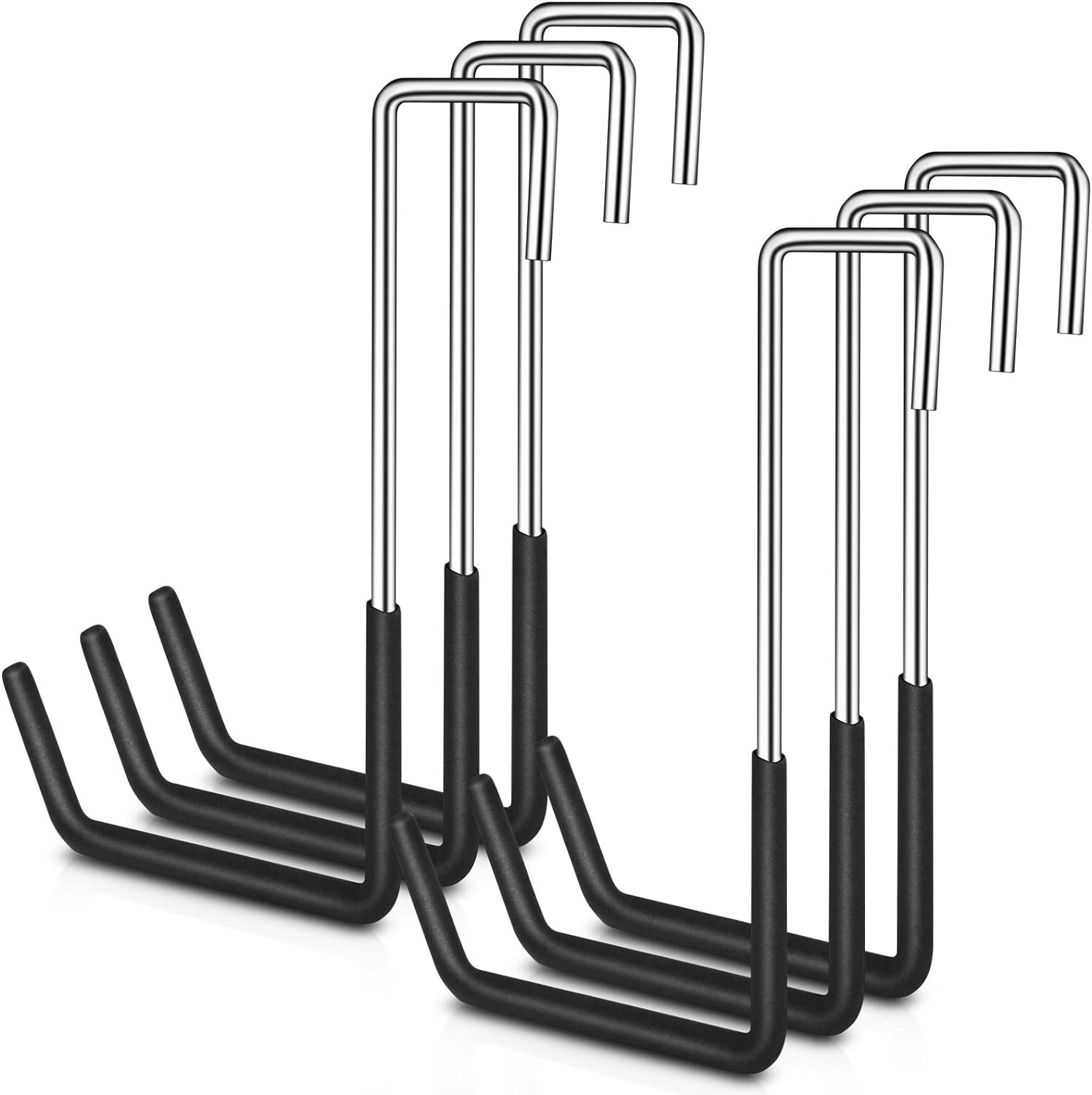 6 Pack Heavy Duty Rafter Hooks for Hanging Vinyl Coated Large S Hooks for Hangin