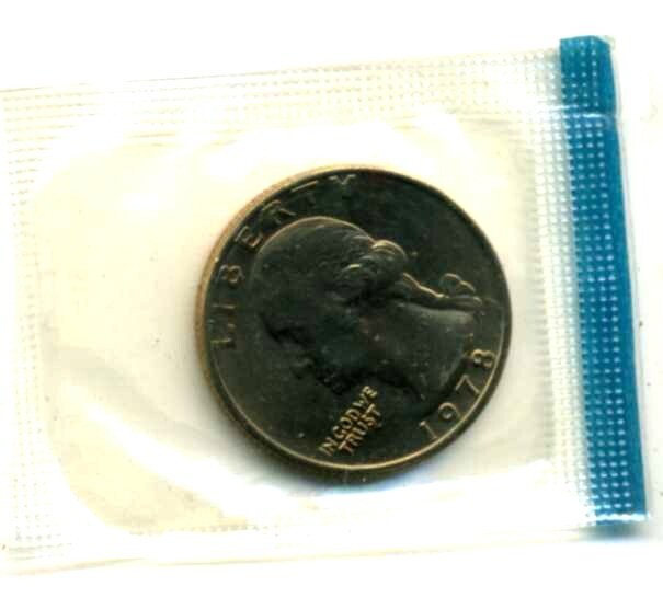 1978 P GEM BU WASHINGTON QUARTER UNCIRCULATED GOVERNMENT SEALED MINT COIN #3168