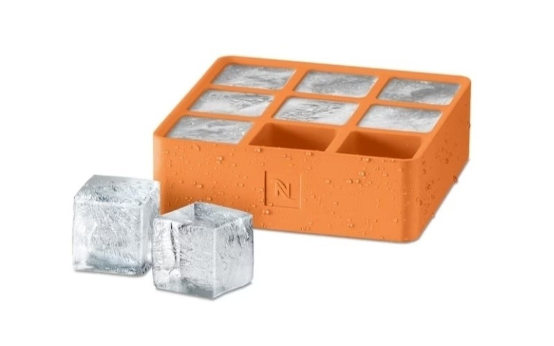 Nespresso Barista Pantone Ice Cube Kit Set of 2 stackable silicon trays mandarin