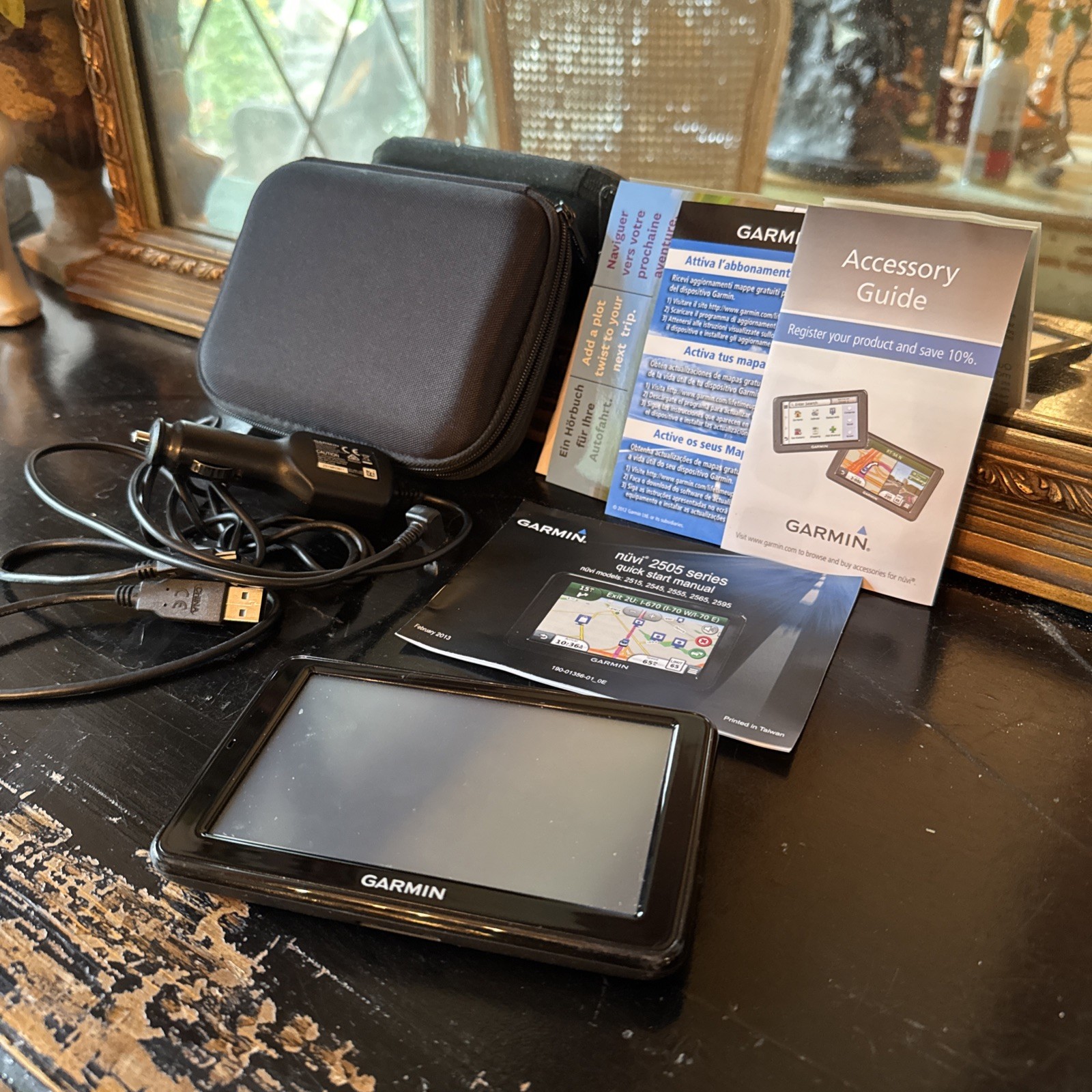 Garmin Nuvi 2555 Series Charger Case Manual Works GPS Navigation Bundle