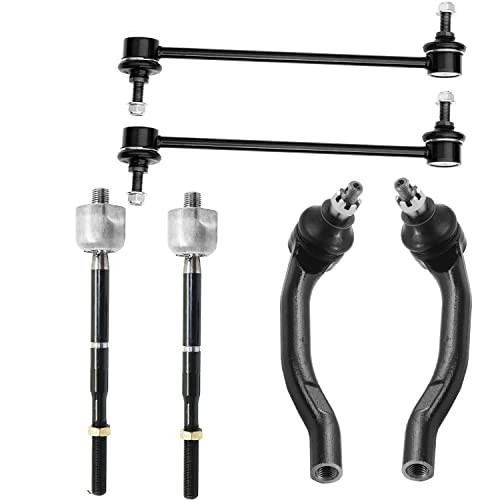 6 PC Front Suspension Sway Bar Stabilizer Link Kit + Inner/Outer Tie Rod End