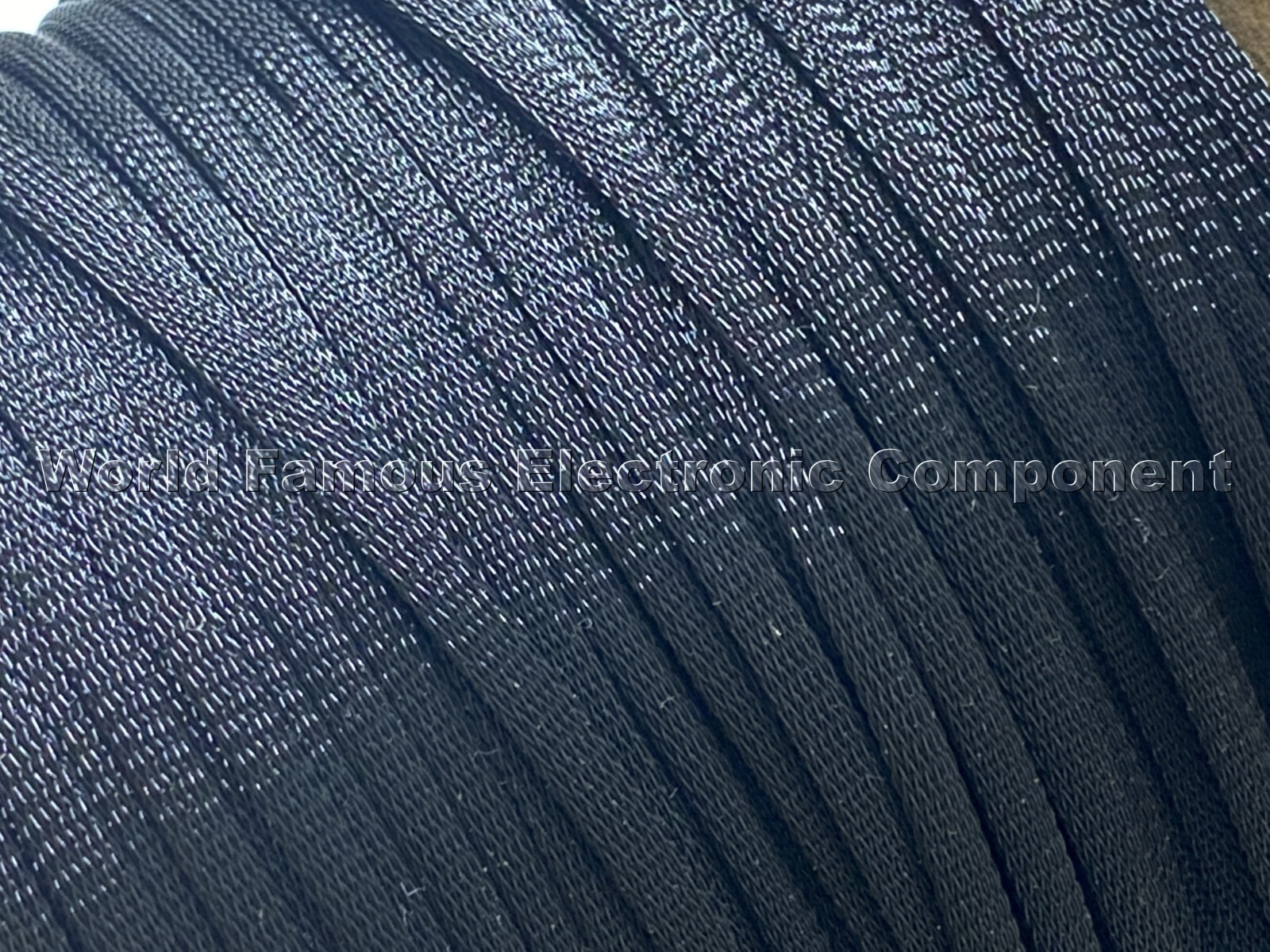 Black PET Flex Braided Expandable Sleeving - Made in USA