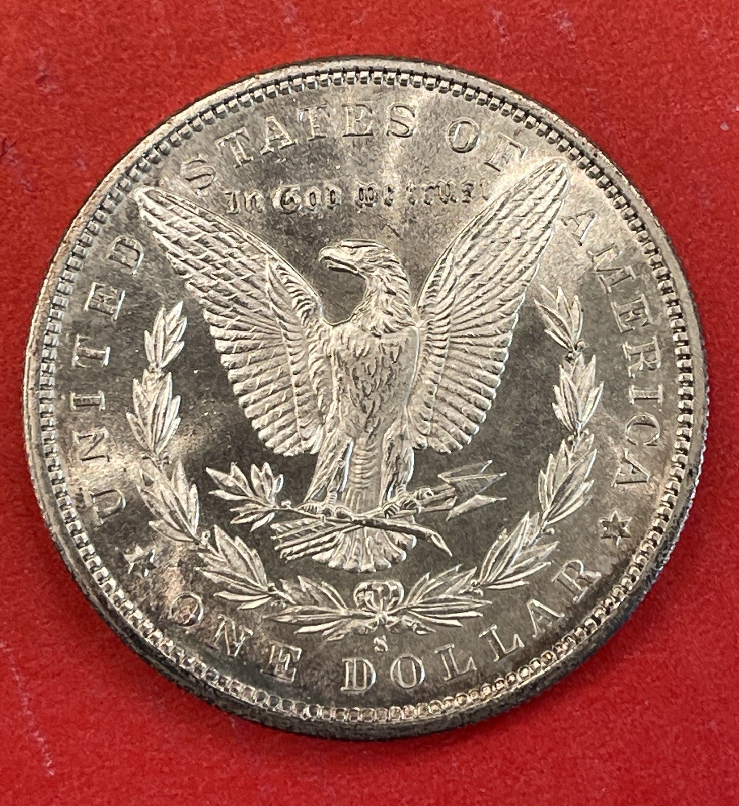 1880 S Morgan Silver Dollar, Gem Uncirculated.