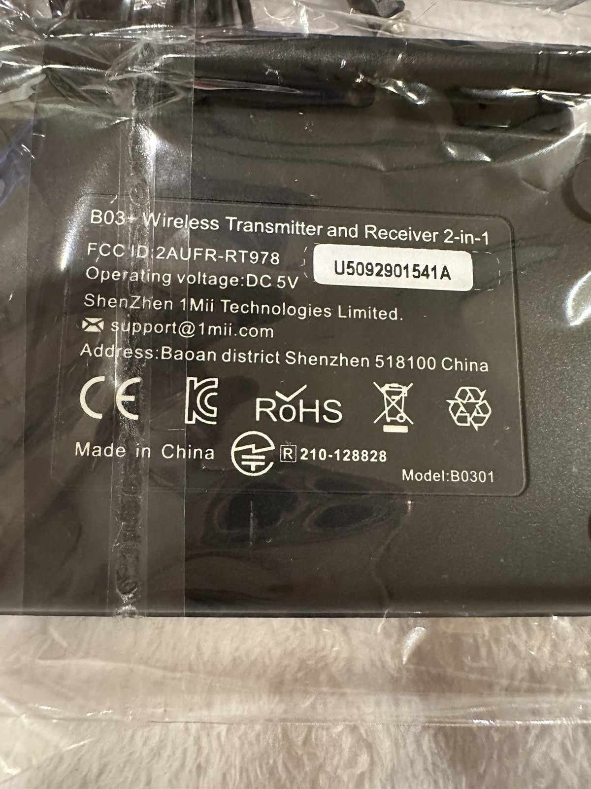 1Mii B06 Bluetooth 5.2 Long Range Audio Transmitter E600pro 3.5mm Rca Cable New