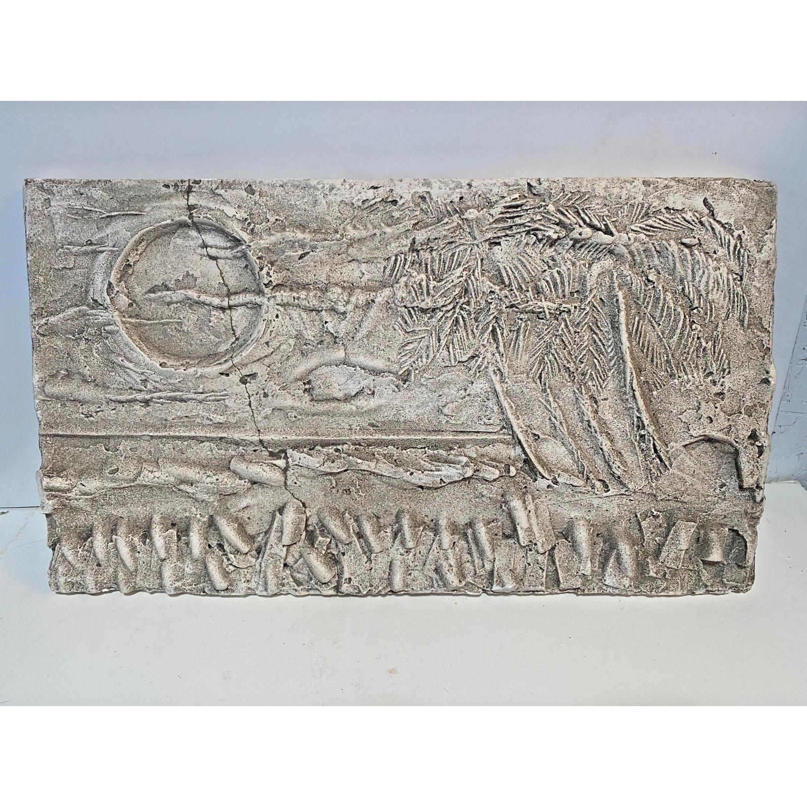 Oahu North Shore Concrete Relief Art - Sunset Beach Hawaii - Handmade Sculpture
