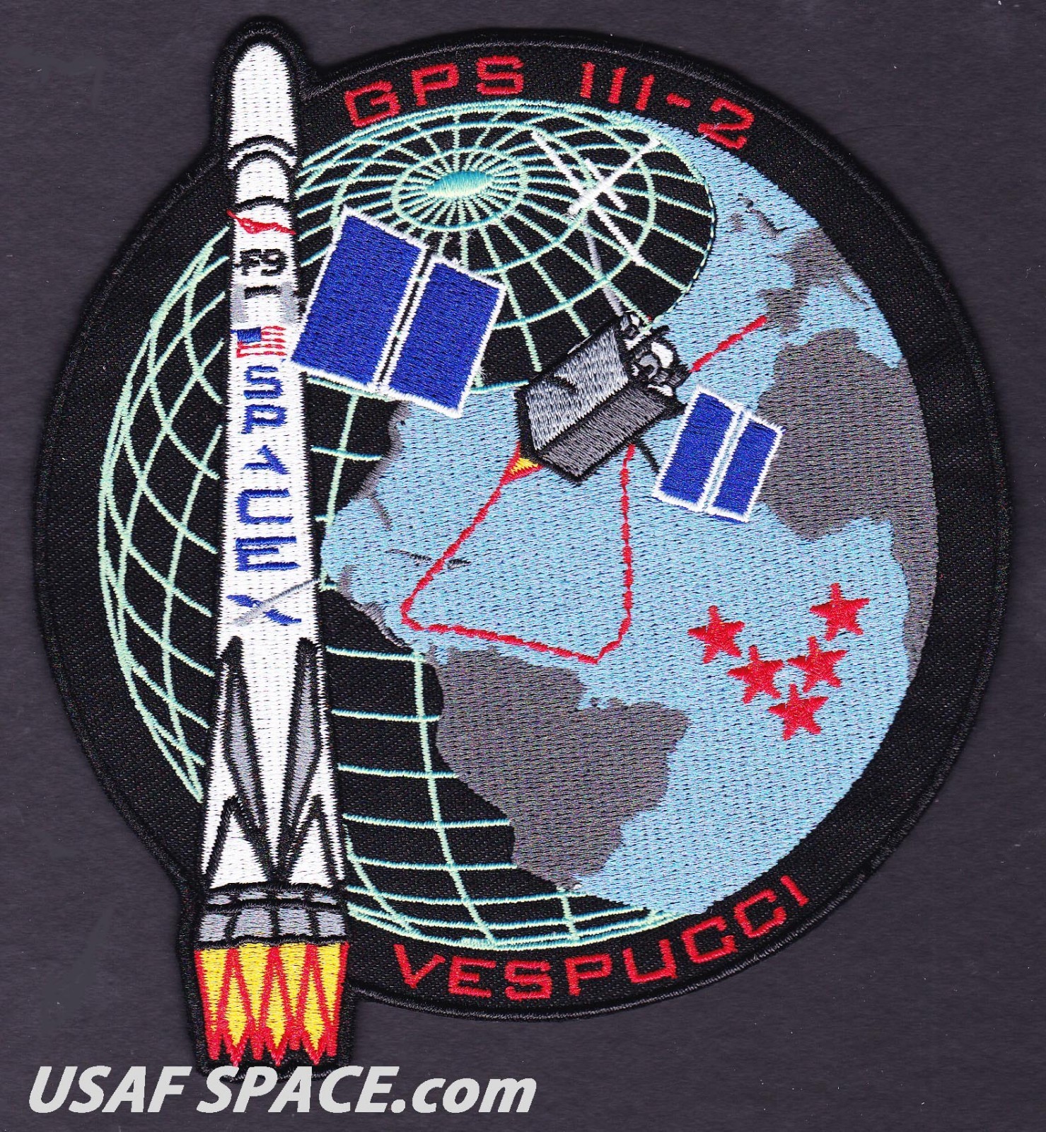 GPS III-2  SPACEX FALCON 9 - 5 SLS ORIGINAL USAF DOD SATELLITE Launch PATCH