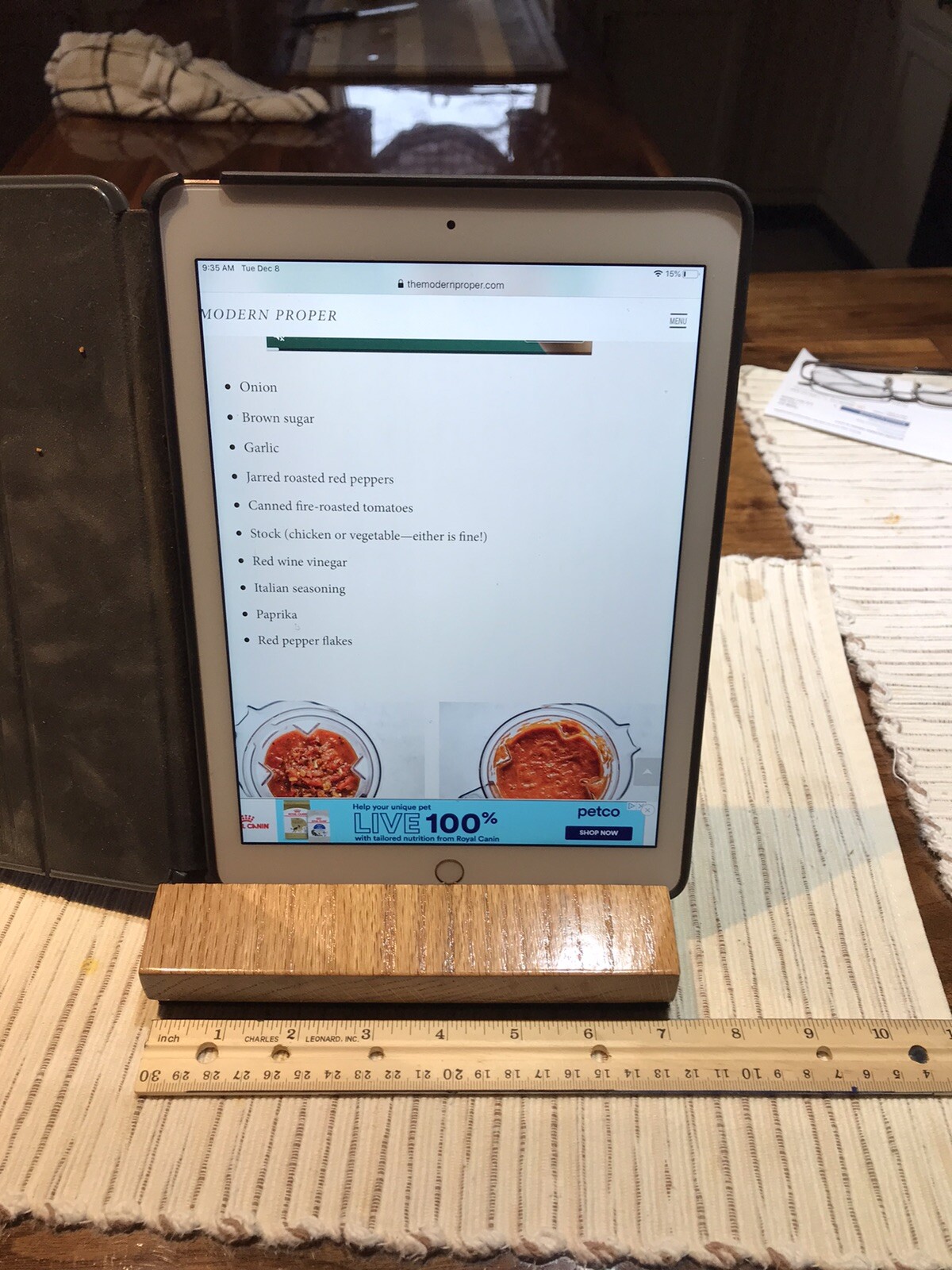 Handmade Oak Tablet/Phone Holder