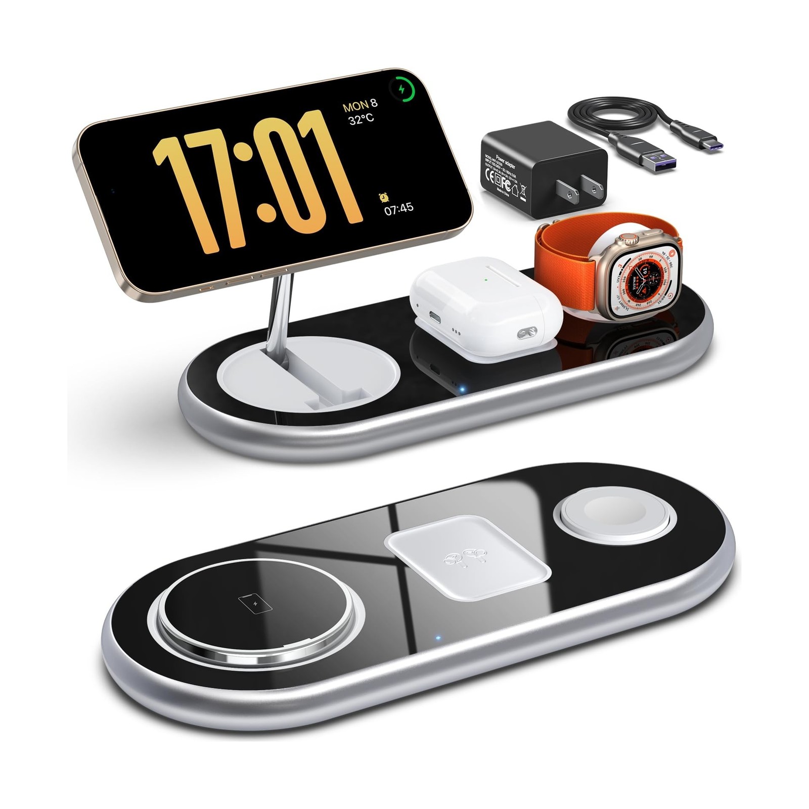 3 in 1 Charging Station for Apple Devices, Faster Mag-Safe Charger Stand, Mag...