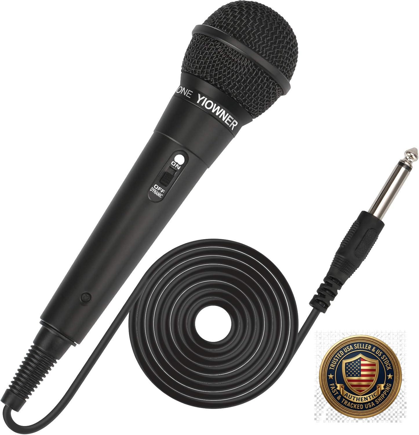 Wired Handheld Karaoke Microphone Dynamic Mic with 2.5m Cable