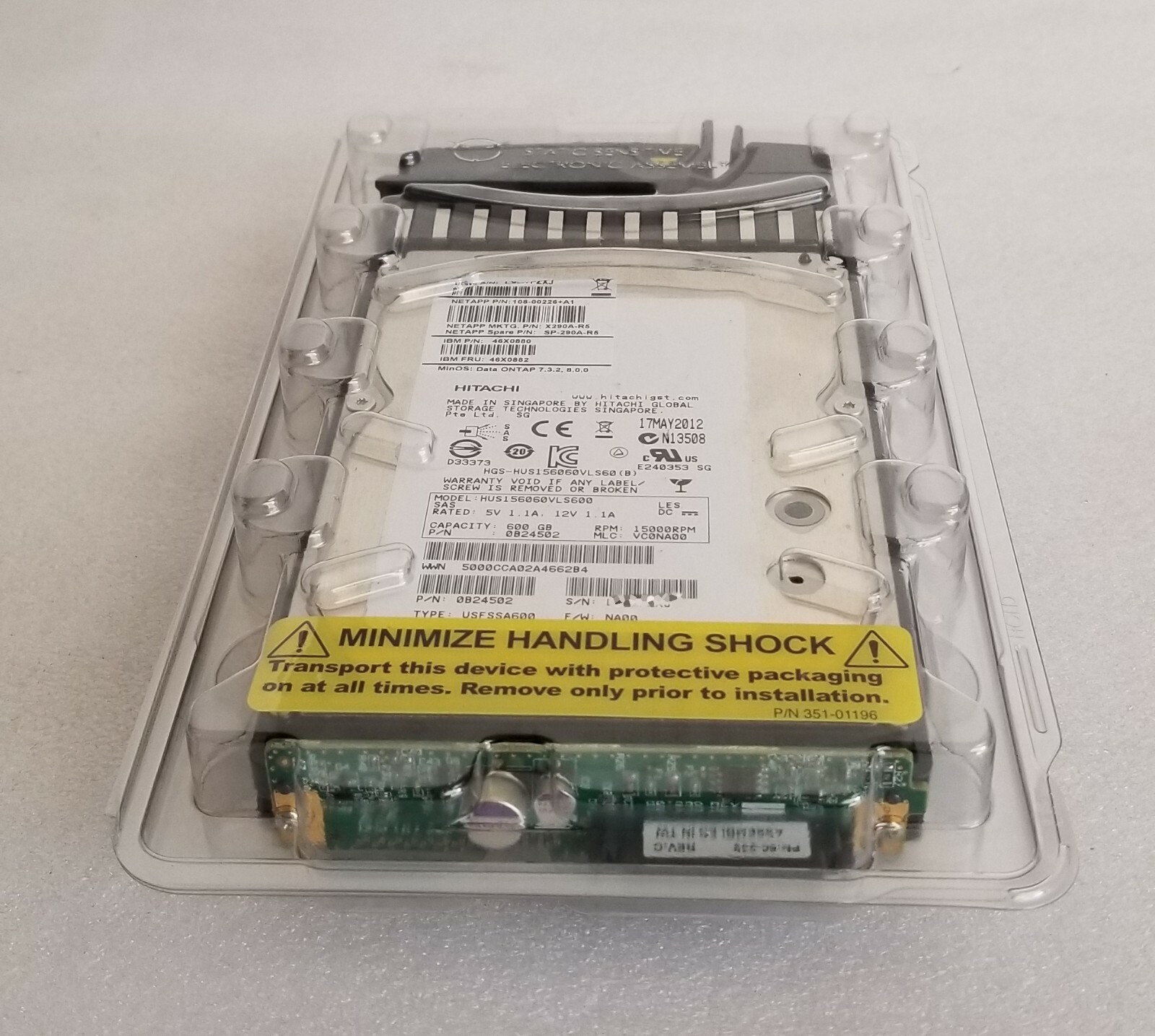 Lot of 12 New NetApp X290A-R5 600GB 15K SAS hard drives FAS2020 FAS2040 FAS2050