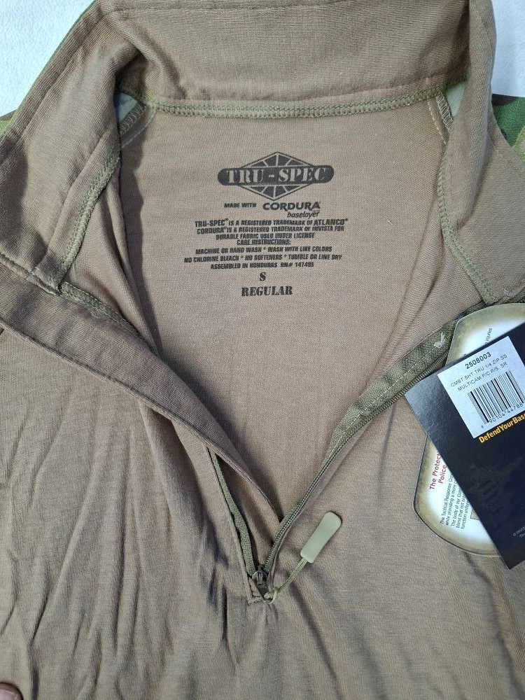 Tru-Spec Multicam 1/4 Zip Short Sleeve Combat Shirt Poly/Cotton Size SR 2508