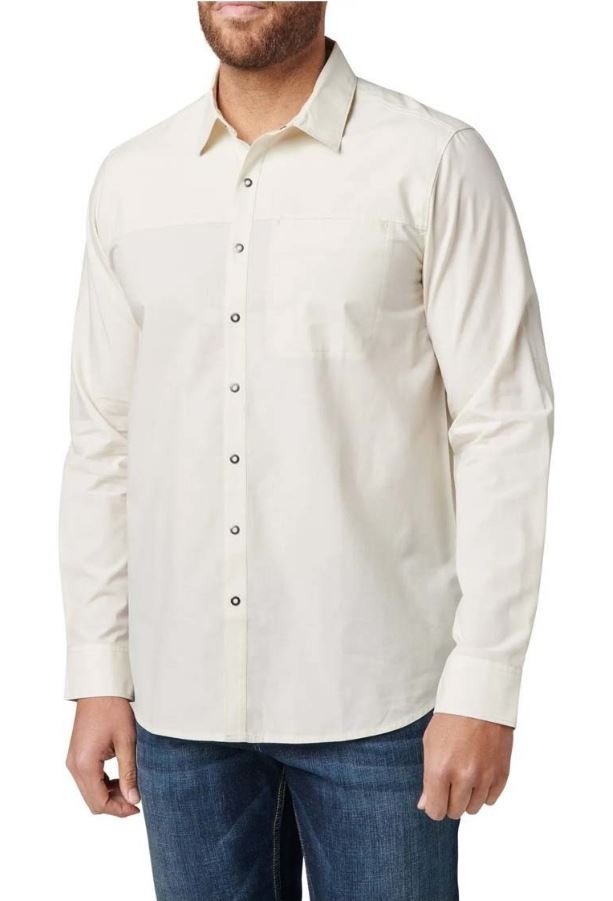 5.11 Tactical 72531 Men's Igor Solid L/S Shirt, Silver Birch, 2X-Large Regular
