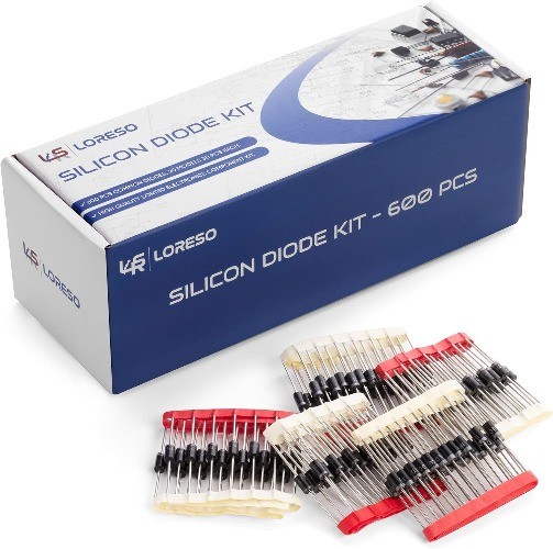 Diode Assortment Kit Box 600pcs 20 Models 1N4001 1N4007 1N5399 1 Style: Diodes