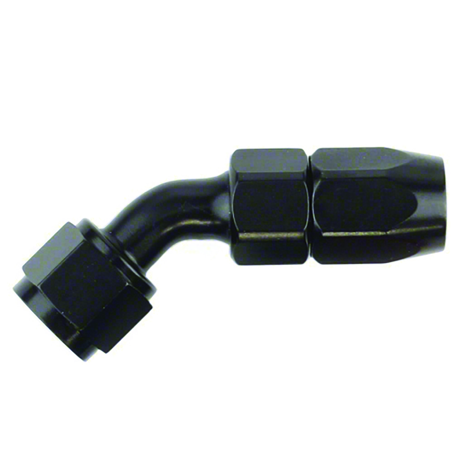 SpeedFx 511045BK 45 Degree Hose Coupler - Anodized Black Aluminum Single