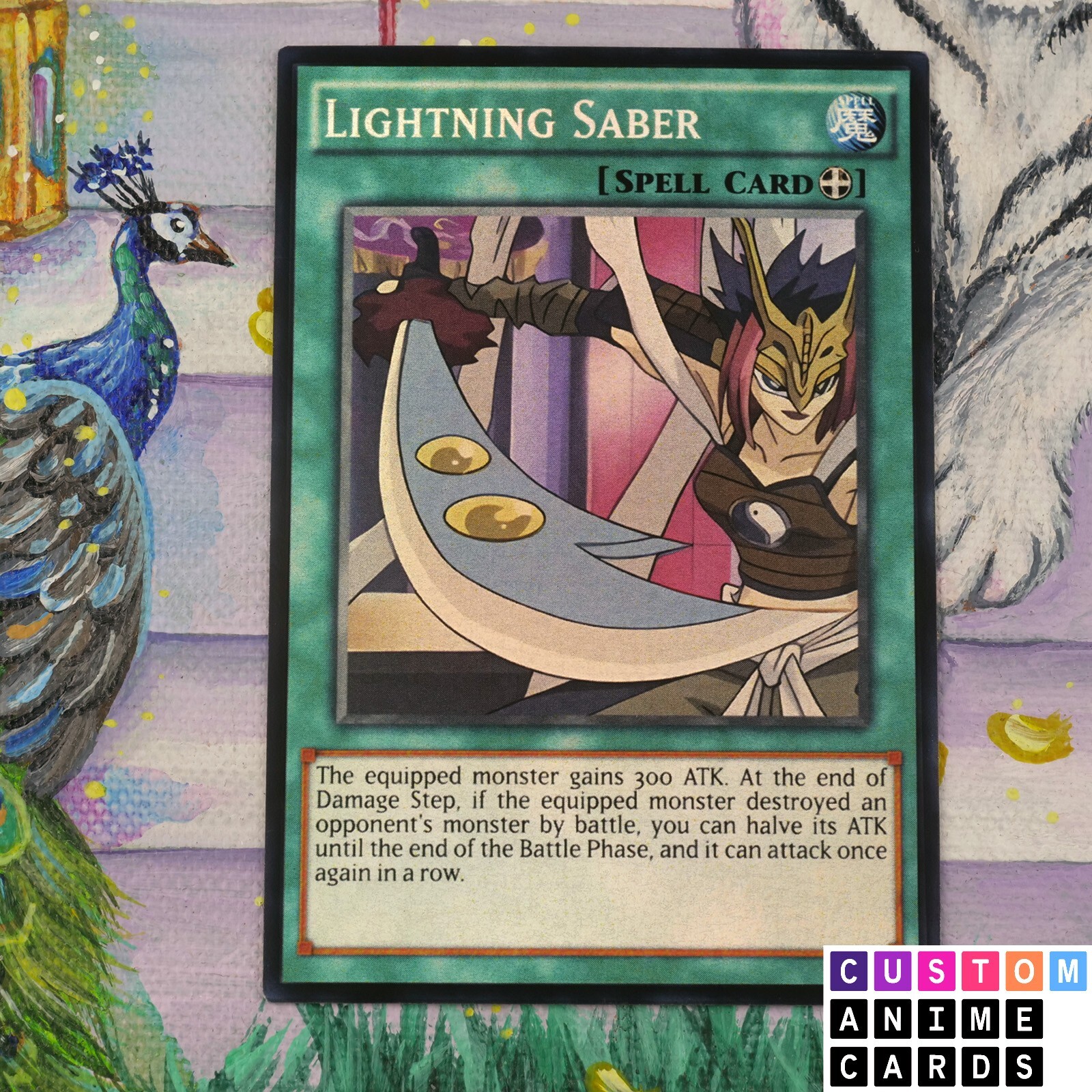 Lightning Saber ANIME EFFECT HOLO card